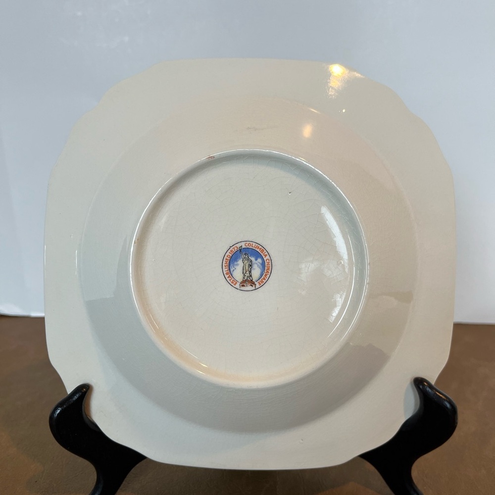 Set of 4 Vintage Pottery Pastel Tulip Square Bowls - Picture 8 of 15